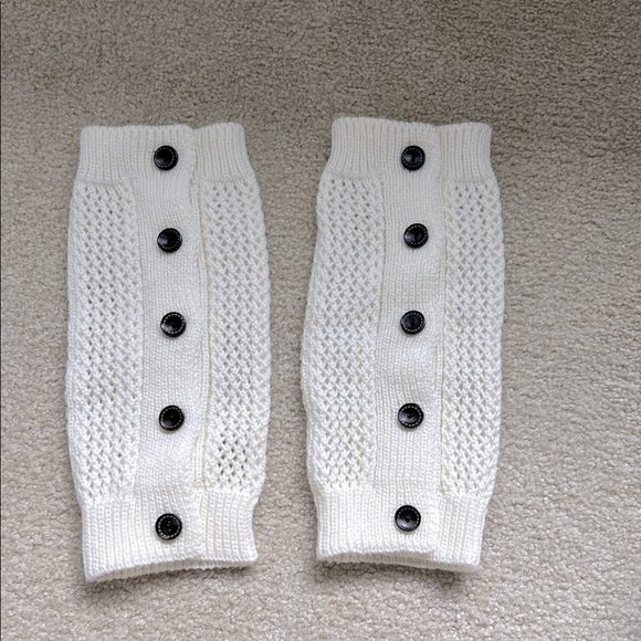 Knit Leg Warmers with Black Buttons - Picture 1 of 1